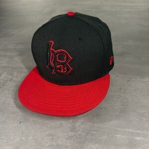 Vintage Long‎ Beach Cal State Hat New Era Cap 7 3/8 Black Red 100% Wool Y2K RARE
